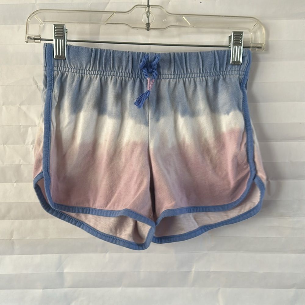 Wonder Nation Blue Tie-Dye Shorts Size 10 Drawstring Waist Casual Girls